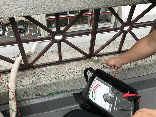 電流調査（電気抵抗式漏⽔調査）