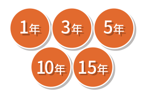 1年、3年、5年、10年、15年のアフター点検