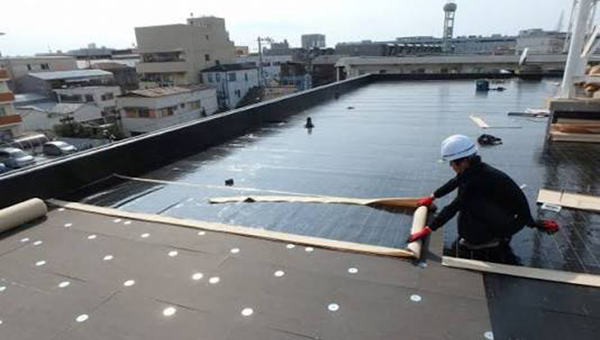 改質アスファルト防水機械的固定工法